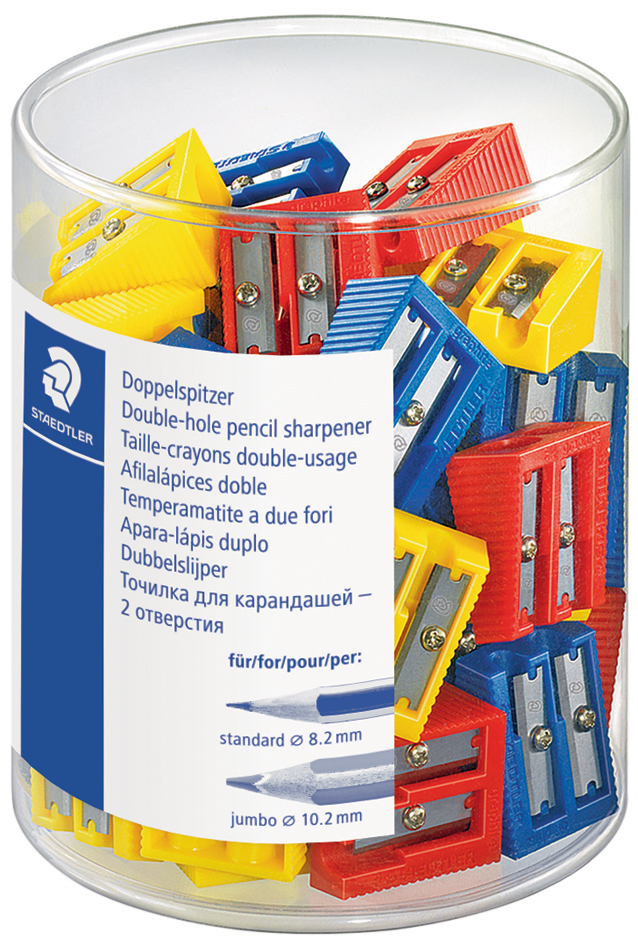STAEDTLER Taille-crayon à 2 trous, en plastique, boîte de 50