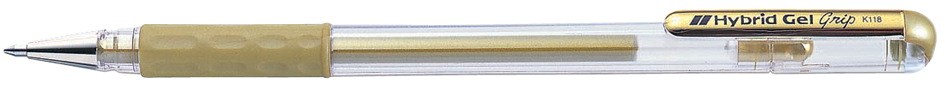 Pentel Stylo roller gel Hybrid Gel Grip Metallic K118, or