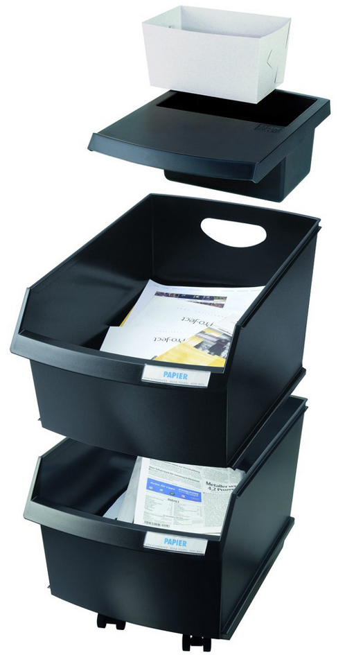 Corbeilles à papier, empilable,plastique