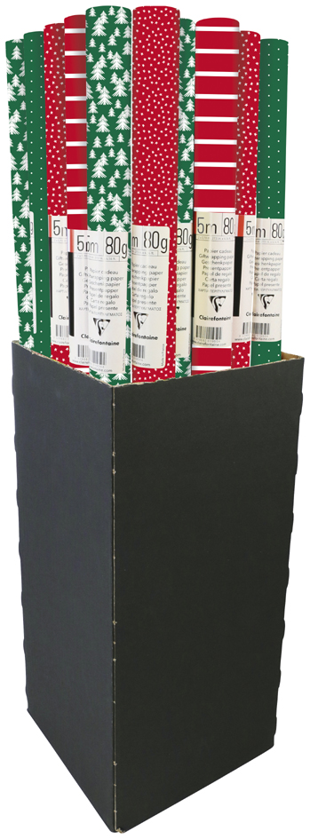 Papiers cadeau, présentoirs