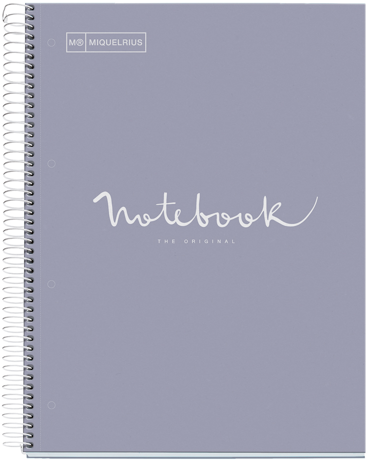 MIQUELRIUS Cahier à spirale 'Notebook EMOTIONS', A4, gris