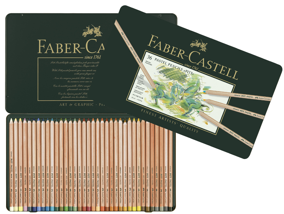 FABER-CASTELL Crayons de couleur PITT PASTELL, étui de 36 en