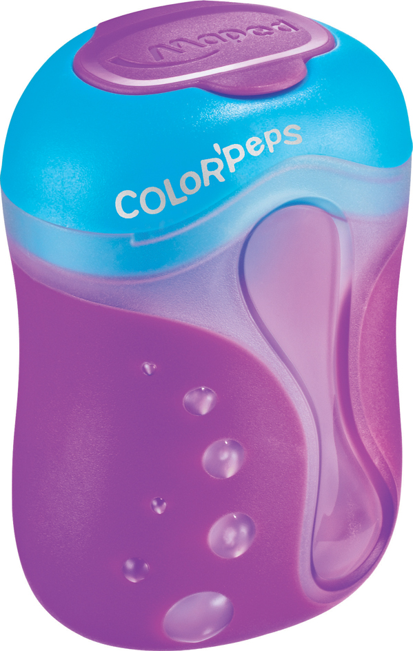 Double taille-crayons avec réserve COLOR'PEPS, violet/ bleu