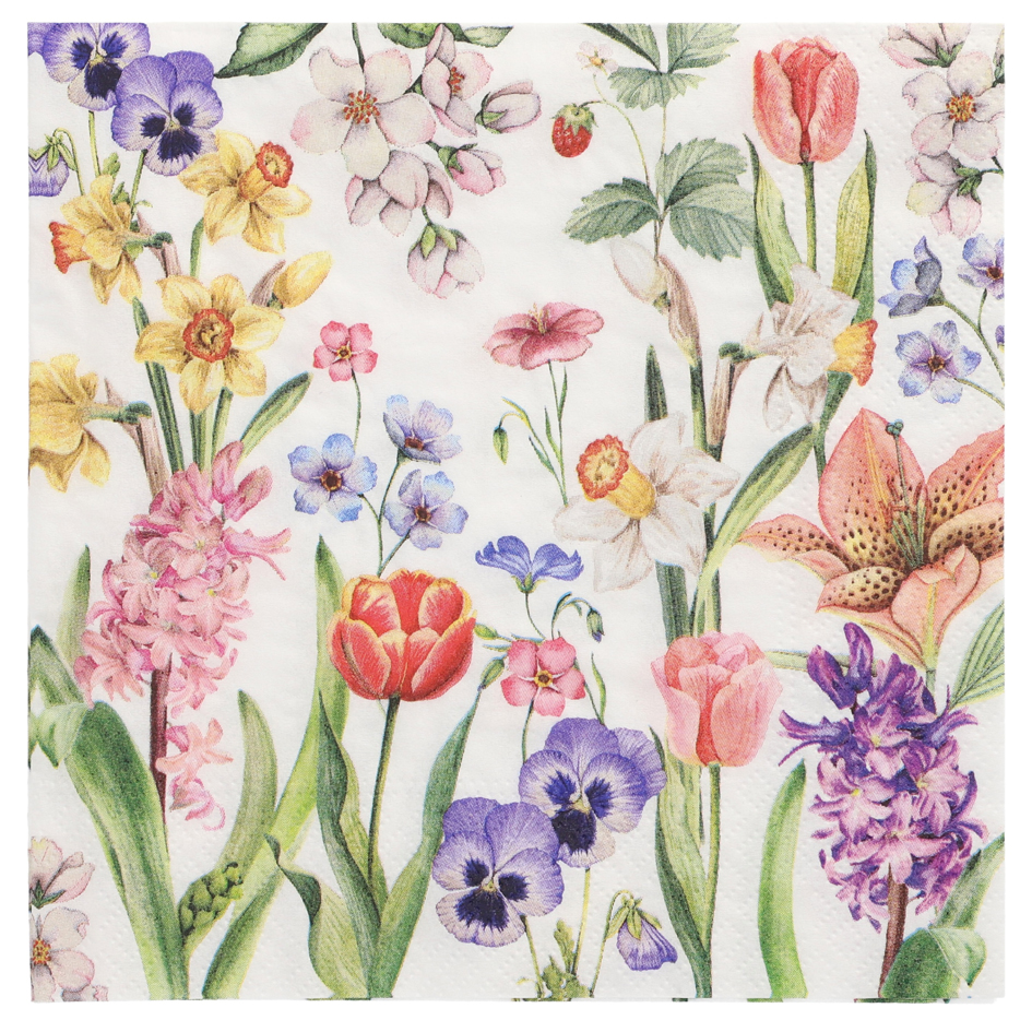 PAPSTAR Serviette à motif 'Flower Meadow', 330 x 330 mm
