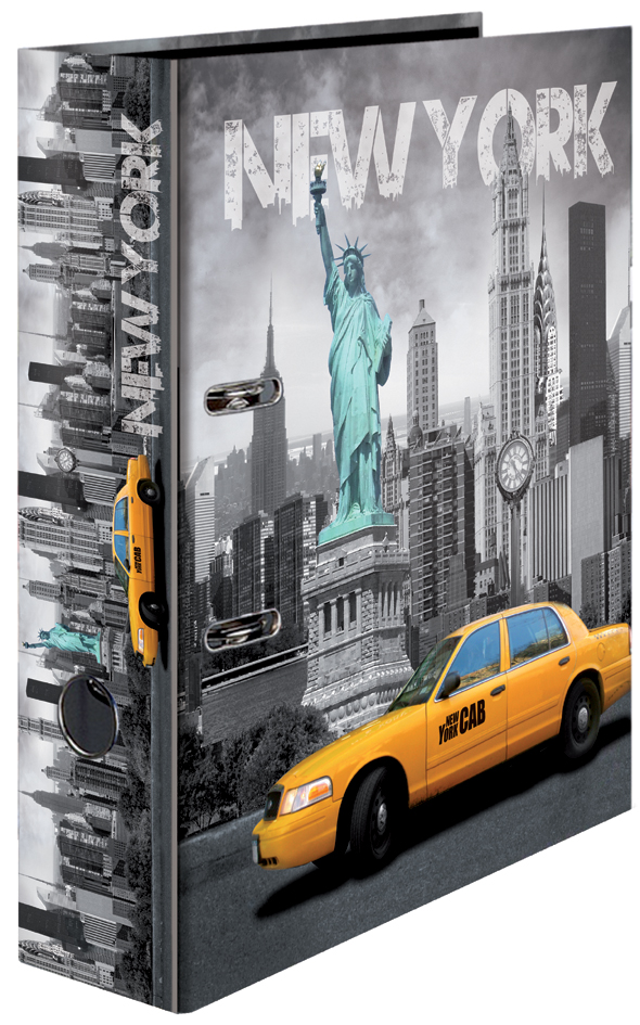 HERMA Classeur à levier à motifs 'New York, A4, dos: 70 mm