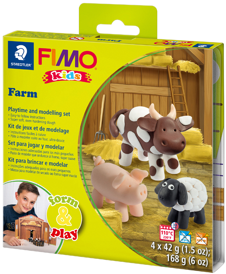 FIMO kids Kit de modelage Form & Play 'Farm', niveau 1