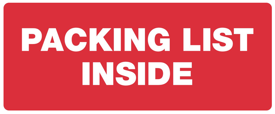rillprint Étiquette 'PACKING LIST INSIDE'