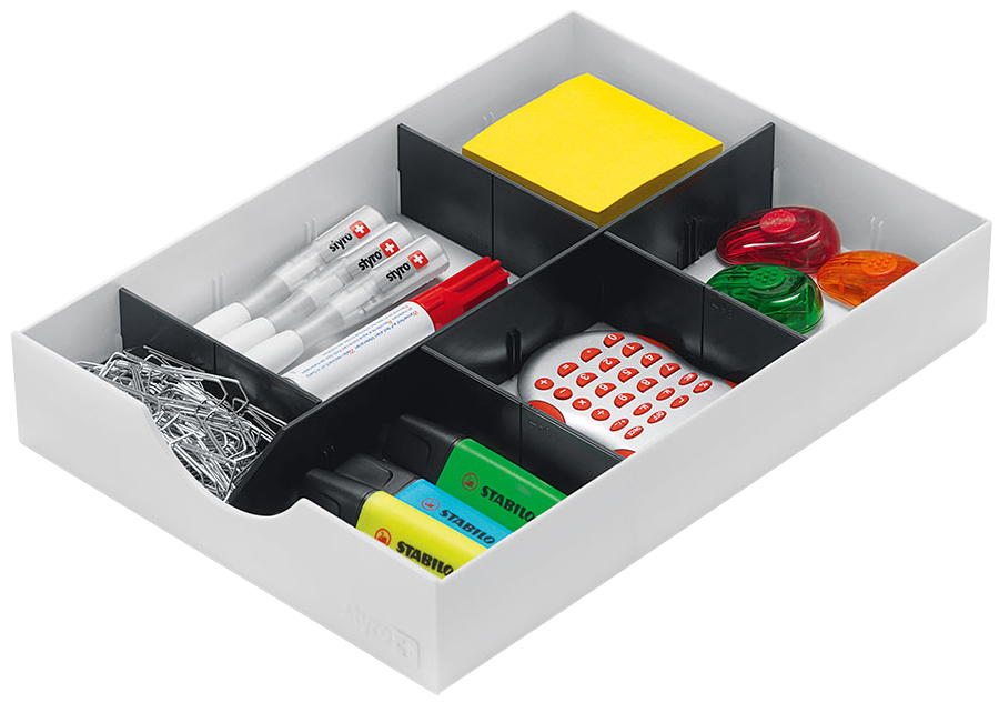 styro Kit de subdivision styrodoc, 2 transversales, noir