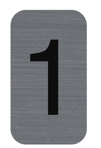 EXACOMPTA Plaque de signalisation chiffres '1', 25 x 44 mm