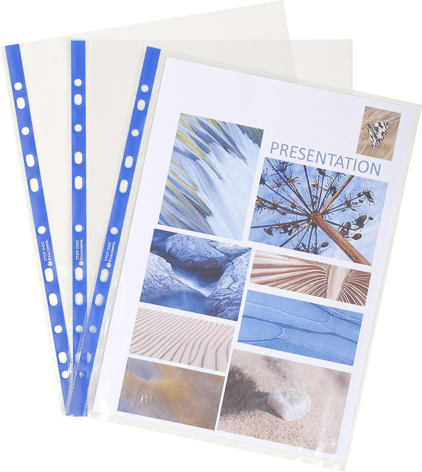 EXACOMPTA Pochette perforée Stop Doc, A4, PP, transparent