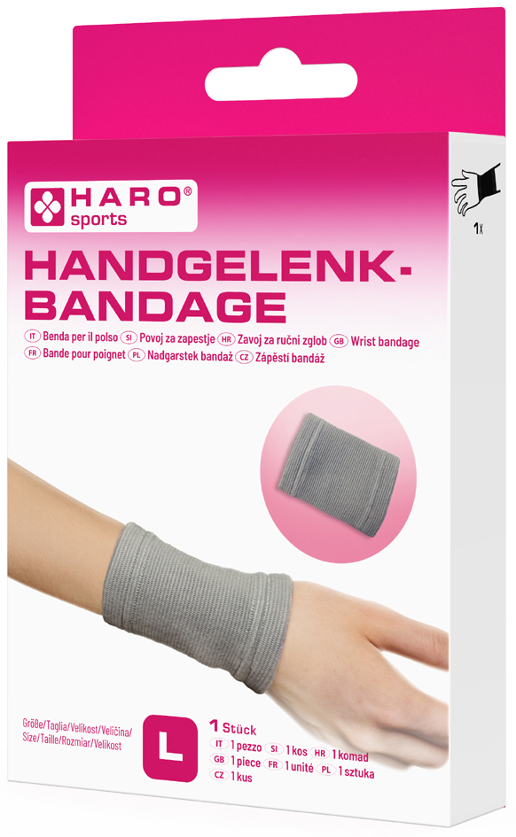 HARO Bandage sportif 'Poignet', taille: L, gris
