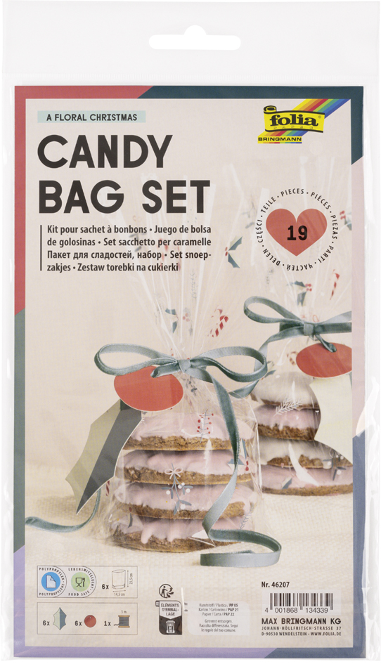 folia Kit sachet à fond plat / Candy Bag 'Floral Christmas'
