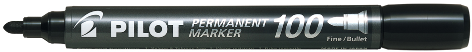 PILOT Marqueur permanent 100, pointe ogive, noir