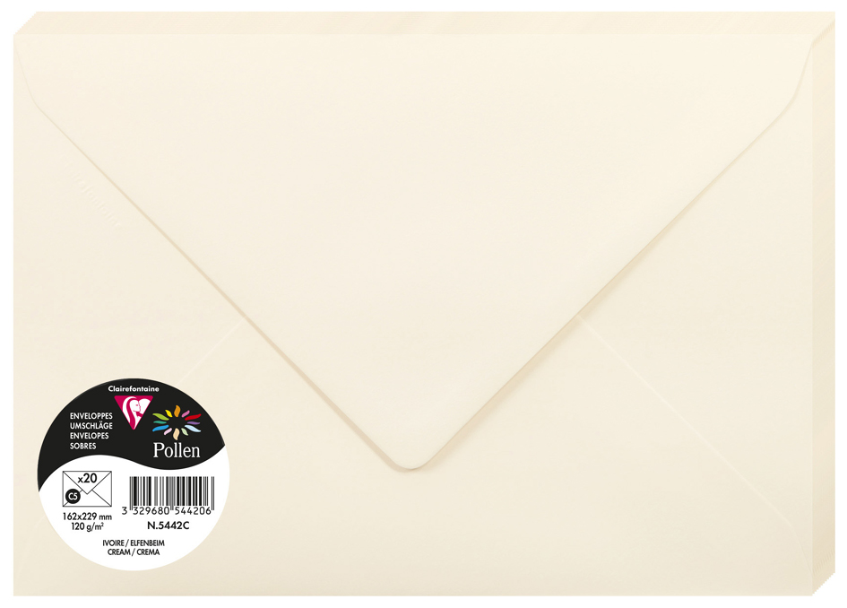 Pollen by Clairefontaine Enveloppes C5, ivoire