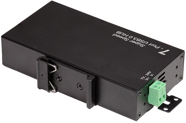 LogiLink Hub industriel USB 3.0, 7 ports, noir