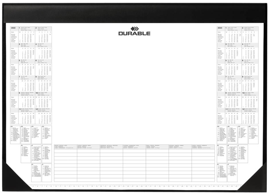 DURABLE Bloc de rechange pour sous-main avec calendrier