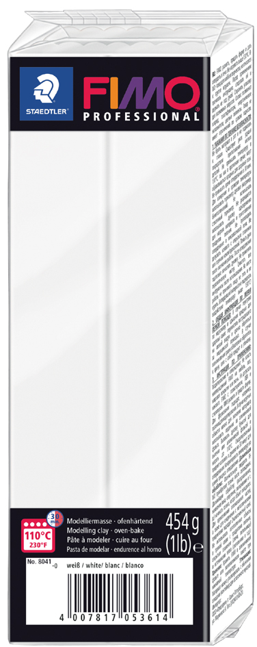 FIMO PROFESSIONAL Pâte à modeler, 454 g, blanc