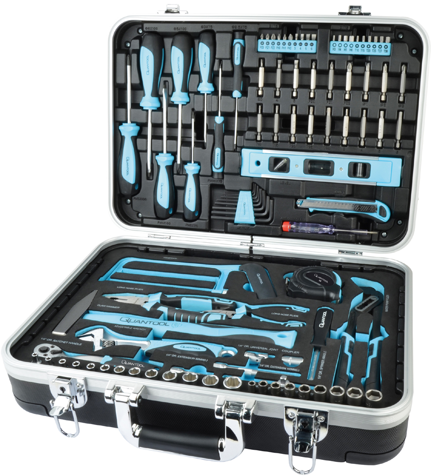 QUANTOOL Jeu d'outils, mallette de 98 pièces