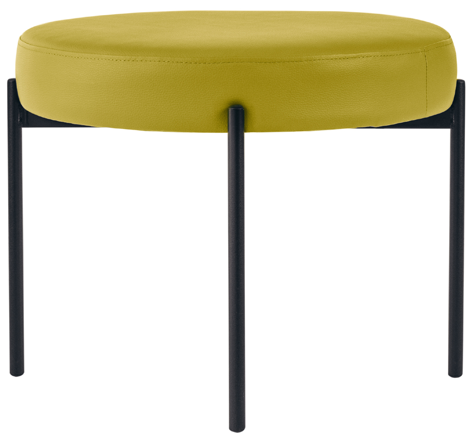 PAPERFLOW Banc GAIA, rond, habillage similicuir, vert