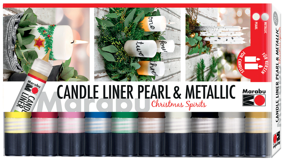 Marabu Marqueur pour bougie Candle Liner 'Christmas Spirits
