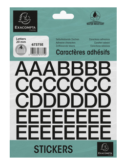 Lettres, auto-adhésif