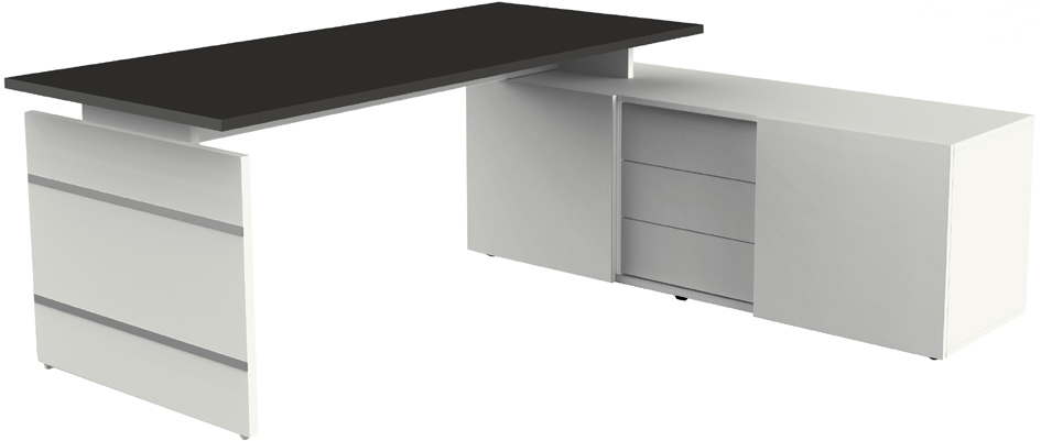kerkmann Bureau complet Form 4/AVETO, blanc/anthracite
