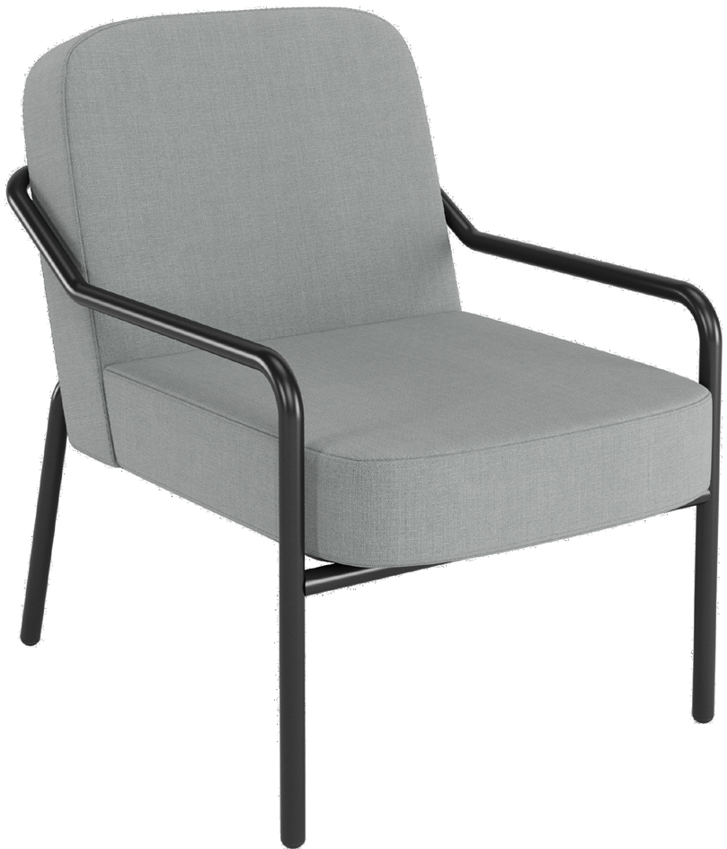 PAPERFLOW Fauteuil visiteur MEDSO RUND M, tissu, gris