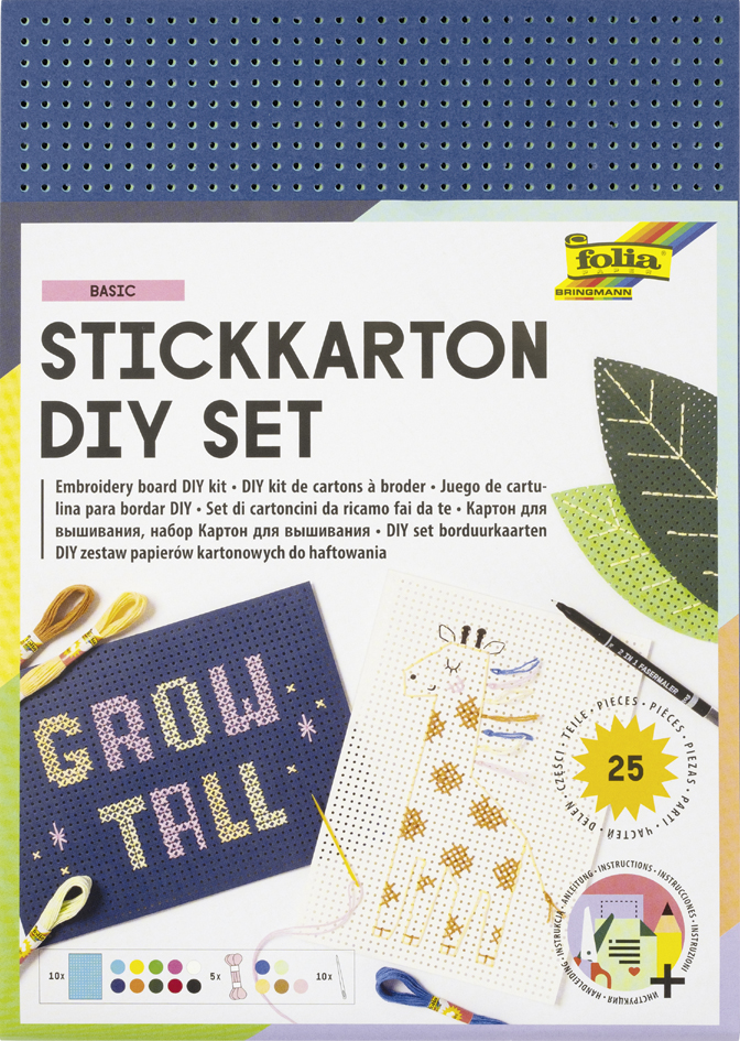 folia Kit de carton à broder, 175 x 245 mm, 300 g/m2