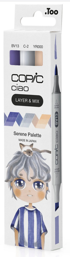 COPIC Marqueur ciao, set de 3 'Serene Palette'