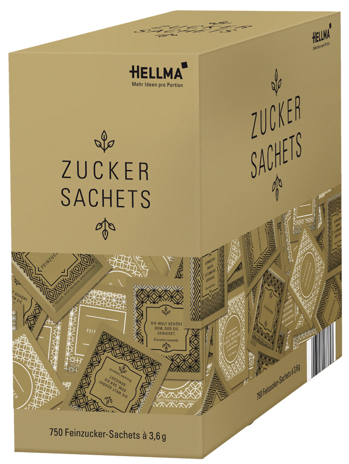 HELLMA GOLDLINE Sachets de sucre, dans un carton