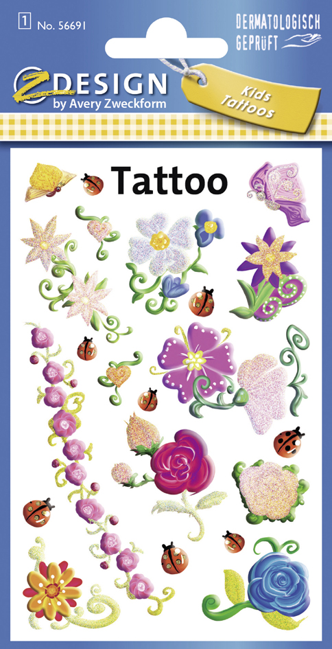 ZDesign KIDS Tatouages 'fleurs', coloré