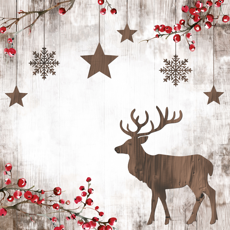 PAPSTAR Serviette à motif de Noël 'X-mas Deer'