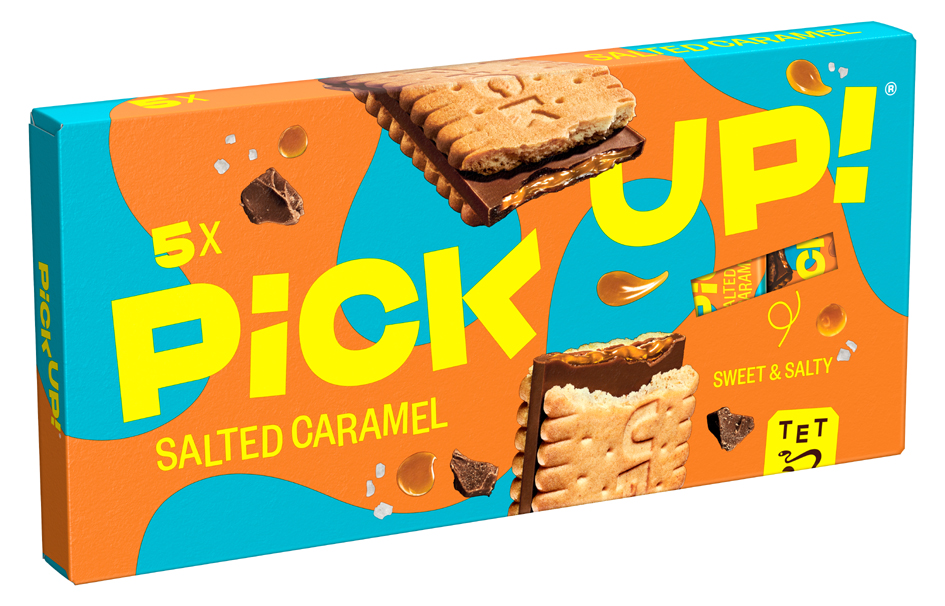 PiCK UP! Barre de biscuits 'Salted Caramel', multipack 28 g 5 pièces