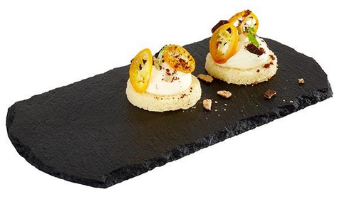 Plateaux de service en ardoise, rond
