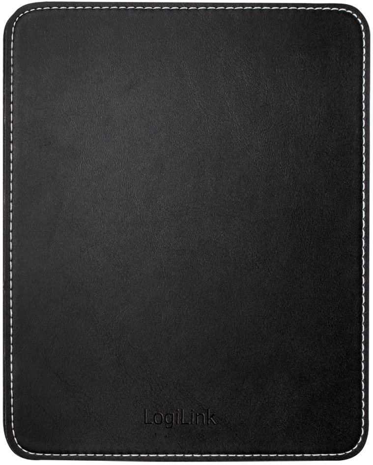 LogiLink Tapis de souris dans un design en cuir, noir