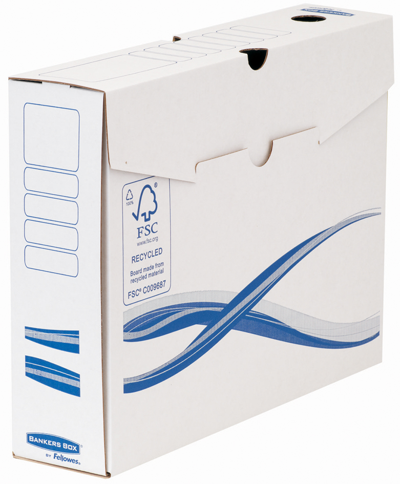 Fellowes Boîte d'archives BANKERS BOX Basic, (L)80 mm, bleu