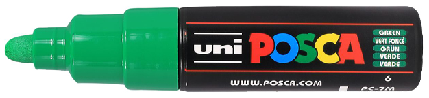 Marqueur à pigment POSCA PC7M, vert foncé