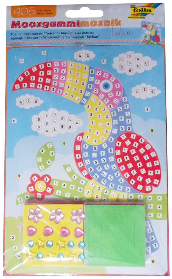 folia Mosaique de mousse caoutchouc 'perroquet', 405 pièces