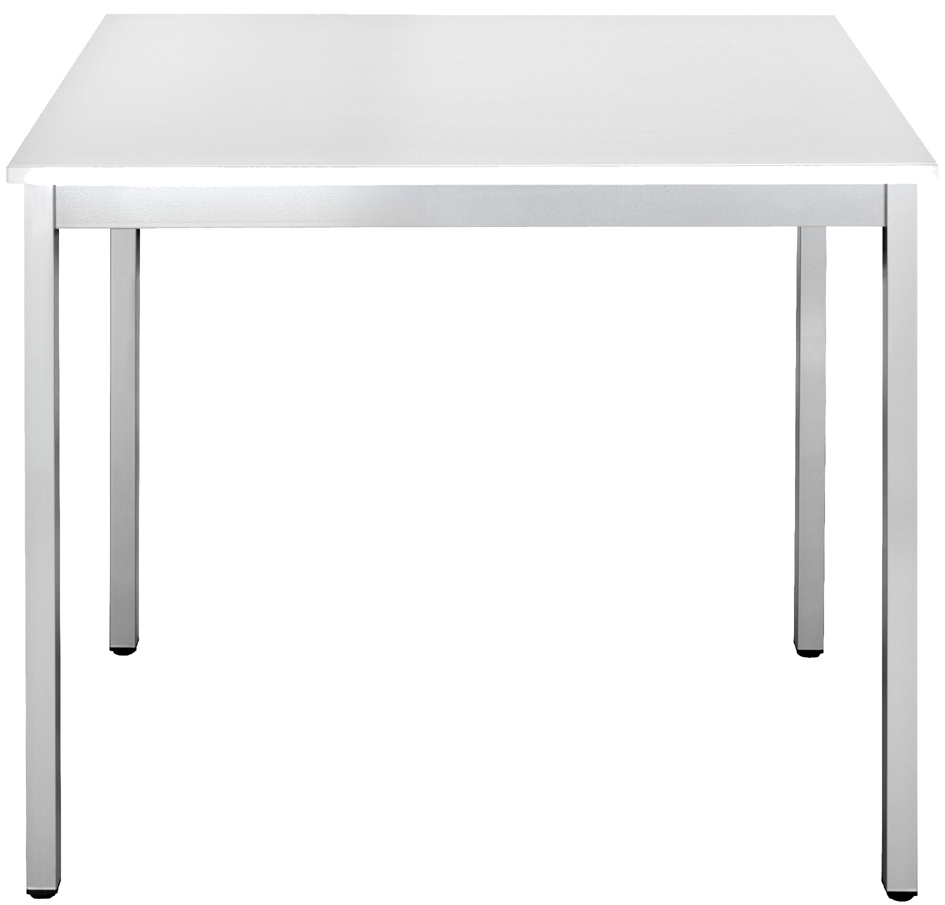 SODEMATUB Table de réunion 120DRGA,demi-rond, gris clair/alu