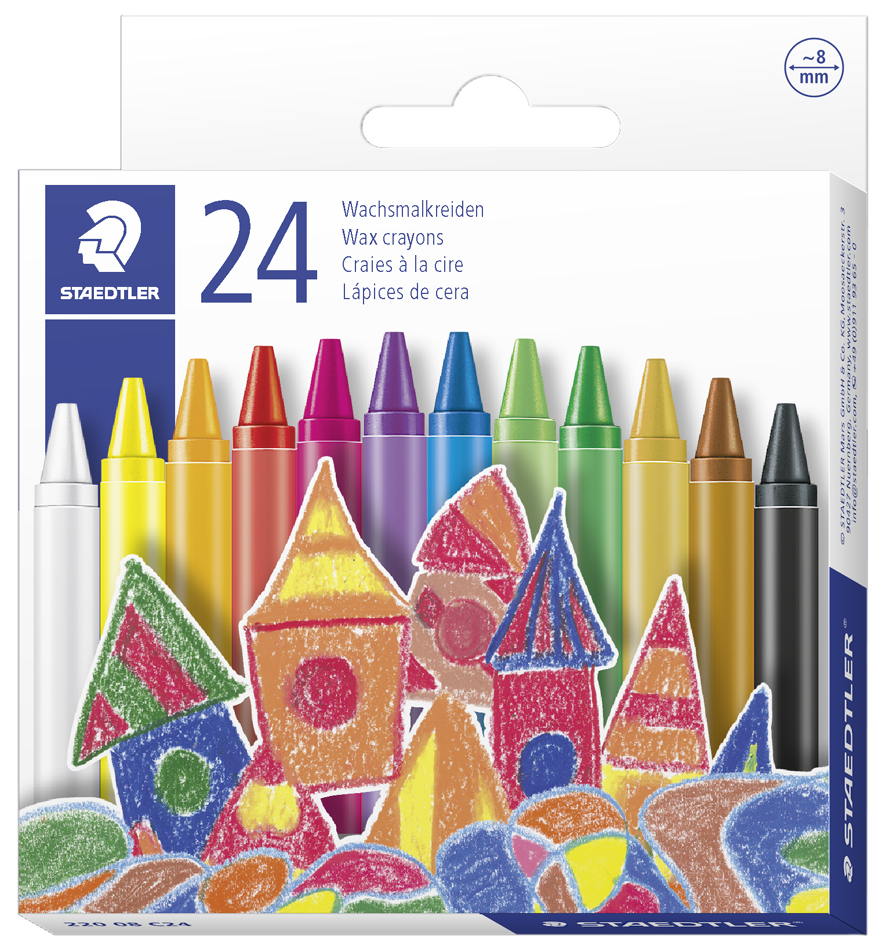 STAEDTLER Craie à la cire, étui carton de 24