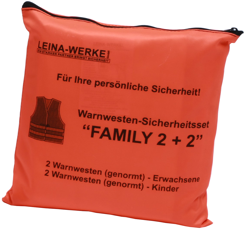 LEINA Set de 4 gilets de sécurité/gilets de signalisation