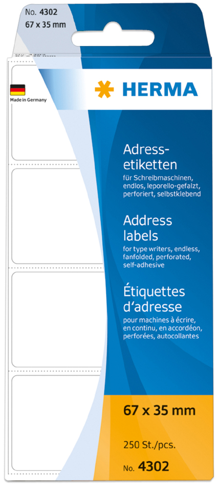 Etiquettes d'adresse, machine à écrire
