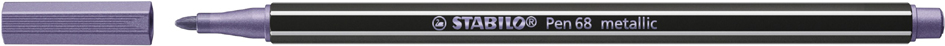 STABILO Stylo feutre Pen 68 metallic, lilas métallisé