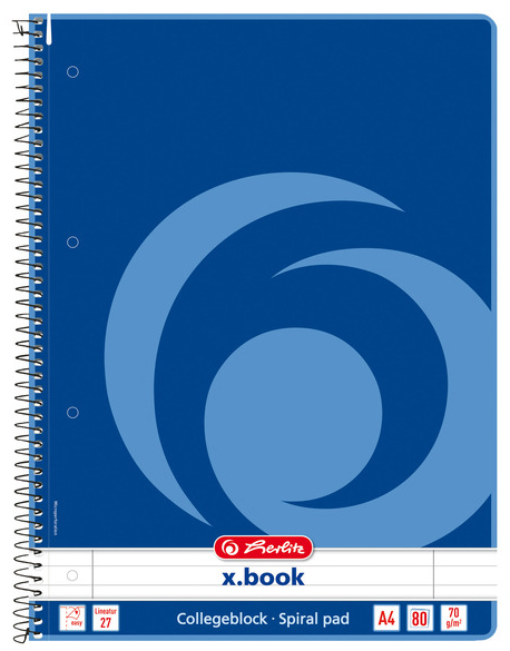 Visuel de référence: Cahier à spirales x.book A4, ligné
