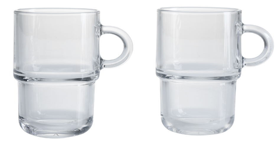 Tasses en verre