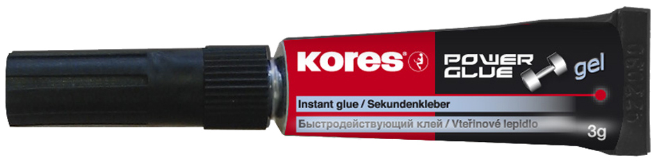Kores colle instantanée 'PowerGlue' gel, 3 g, tube
