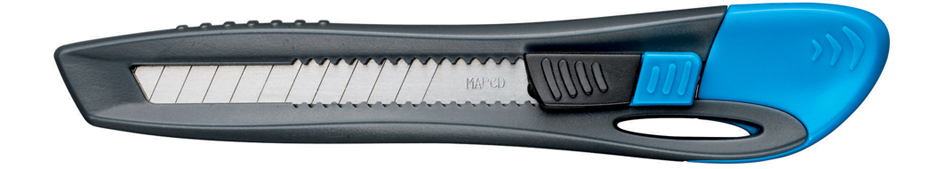 Cutter universel plastique, 9 mm, bleu