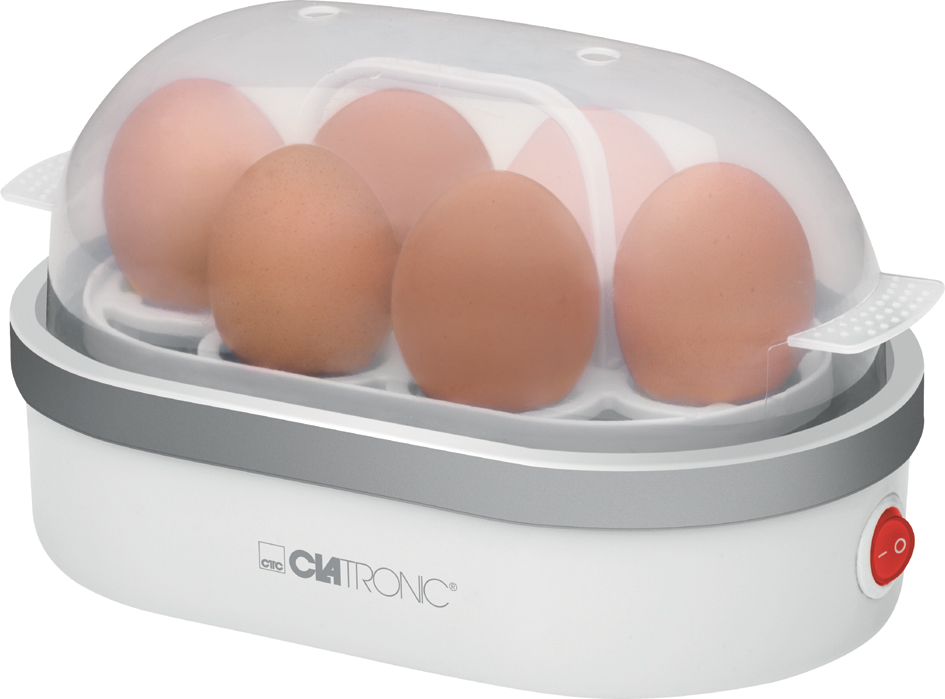 CLATRONIC Cuiseur à oeufs EK 3497, blanc / argent
