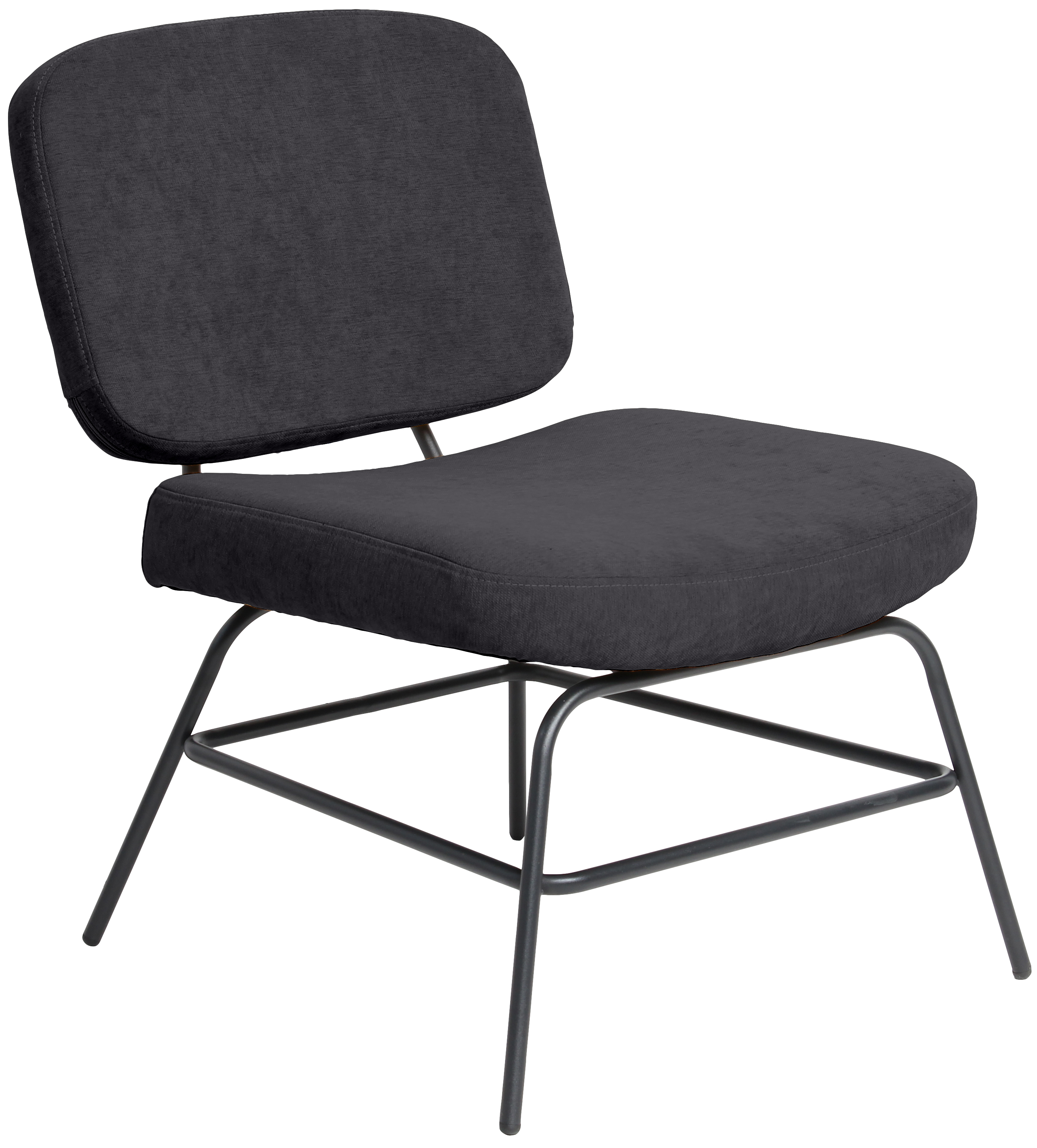 PAPERFLOW Fauteuil visiteur CURVE, anthracite