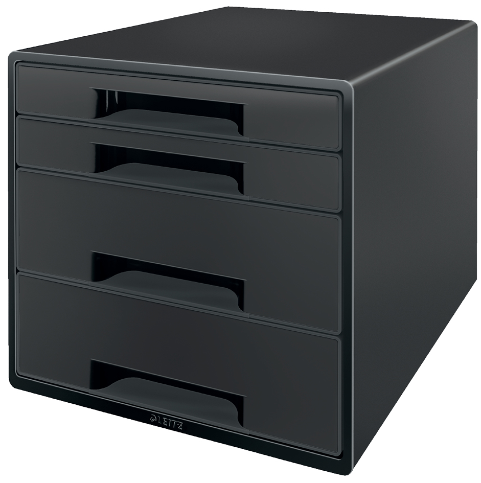 LEITZ Bloc de classement Recycle CUBE, 4 tiroirs, noir